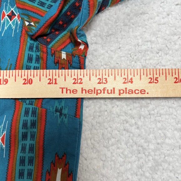 Wrangler Western Shirt Womens XL Checotah Aztec Southwestern Pearl Snap Rodeo - Picture 7 of 9